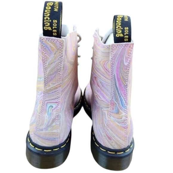 Dr. Martens Multicolor Pascal 1460 Boots in Pink and Orange Swirl Wiener Size 7 - Picture 7 of 11